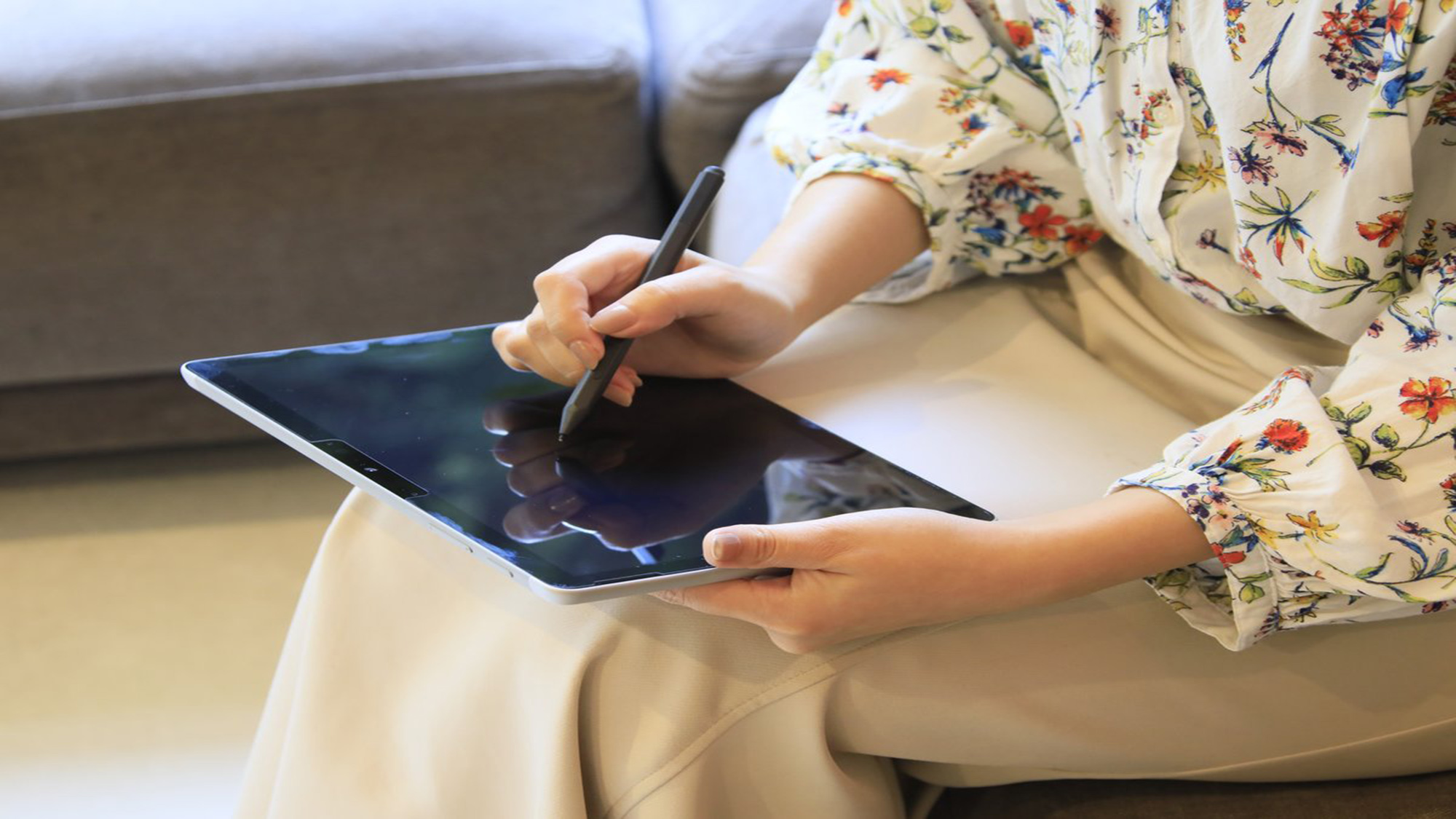 まずはタブレットでチェックイン
