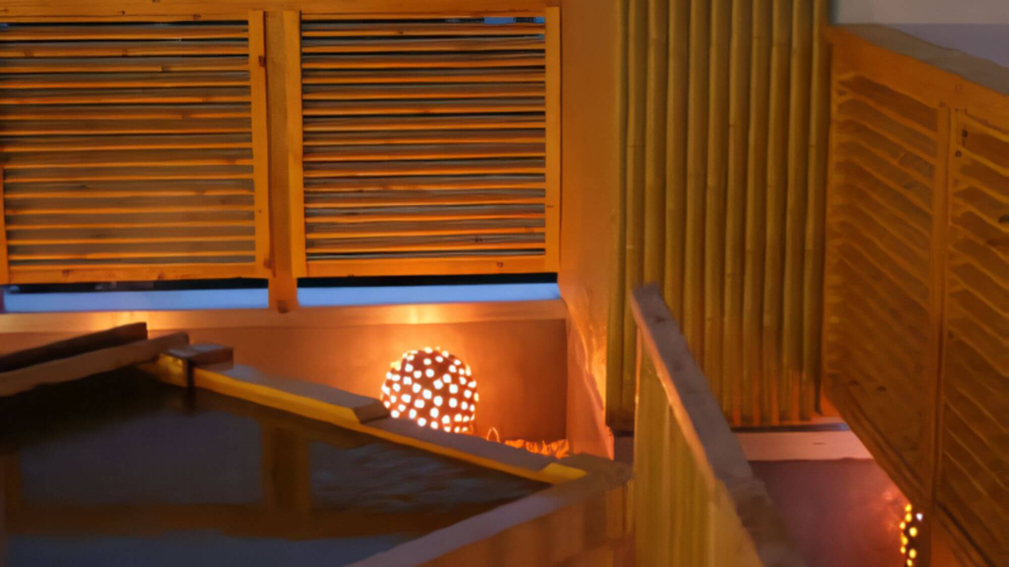 【3F宿泊者専用風呂】宿泊者限定の特等席で、静かな夜の湯浴みを。