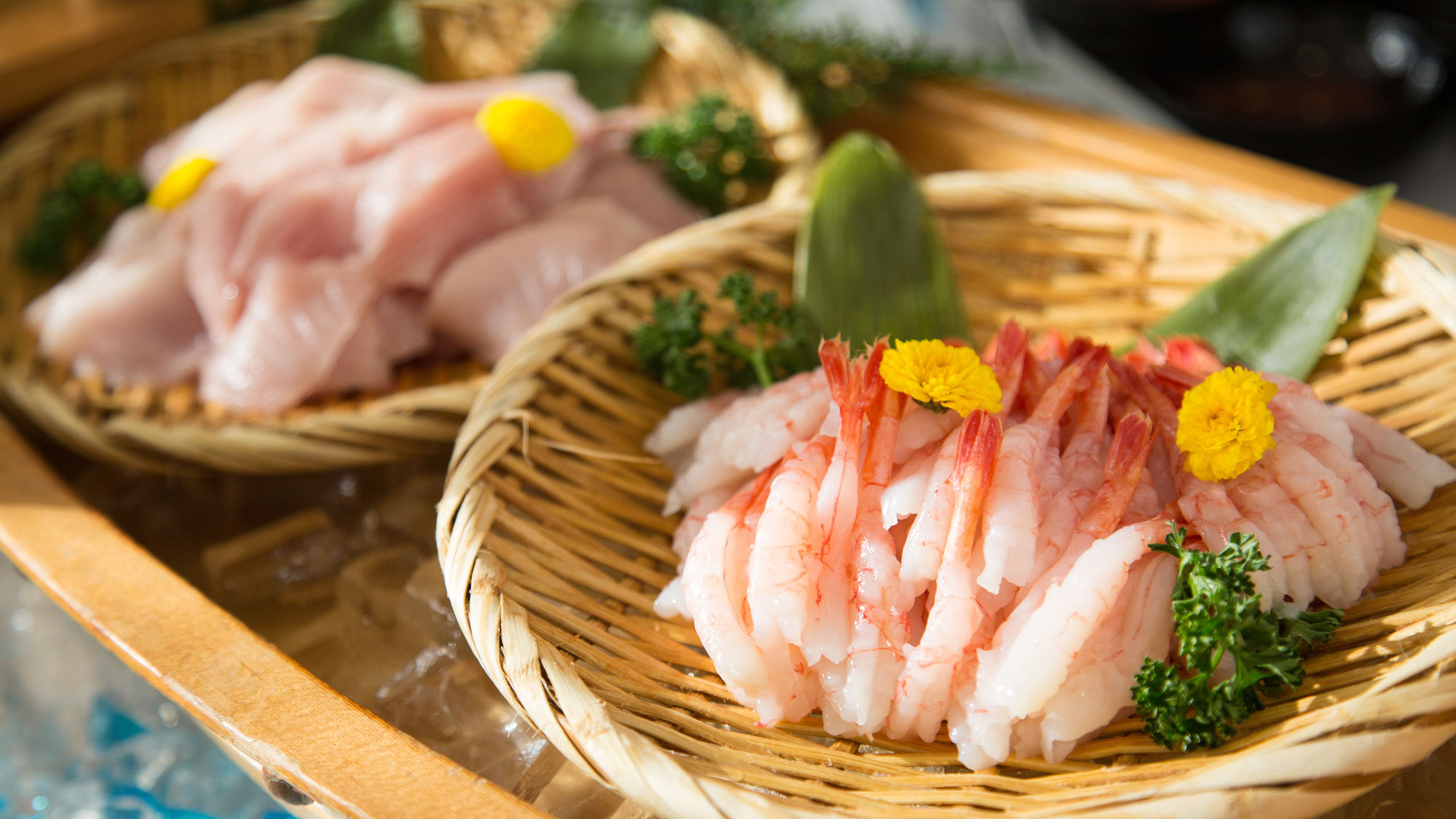 ≪朝食≫お刺身コーナー・海老