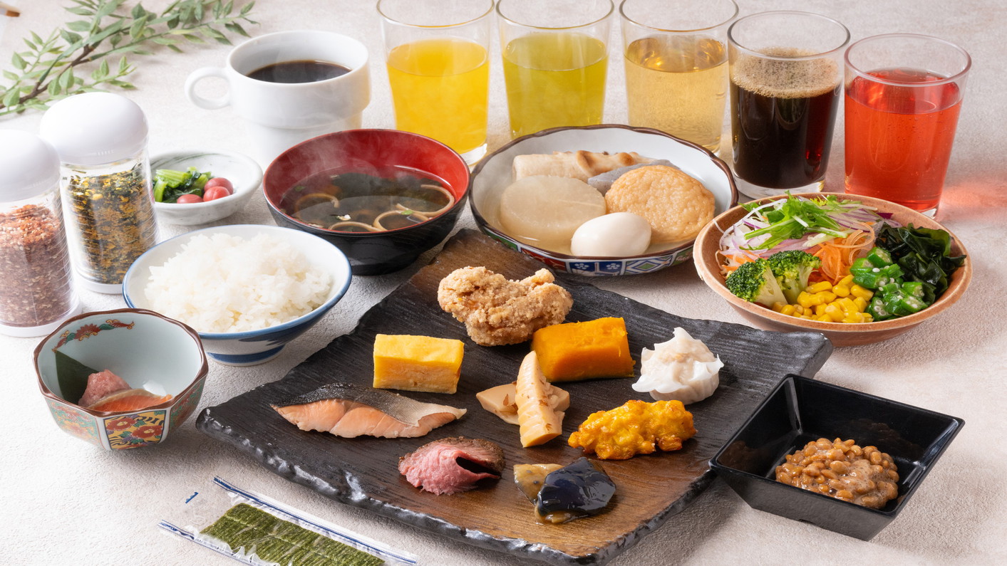 朝食ビュッフェ　盛り付け一例