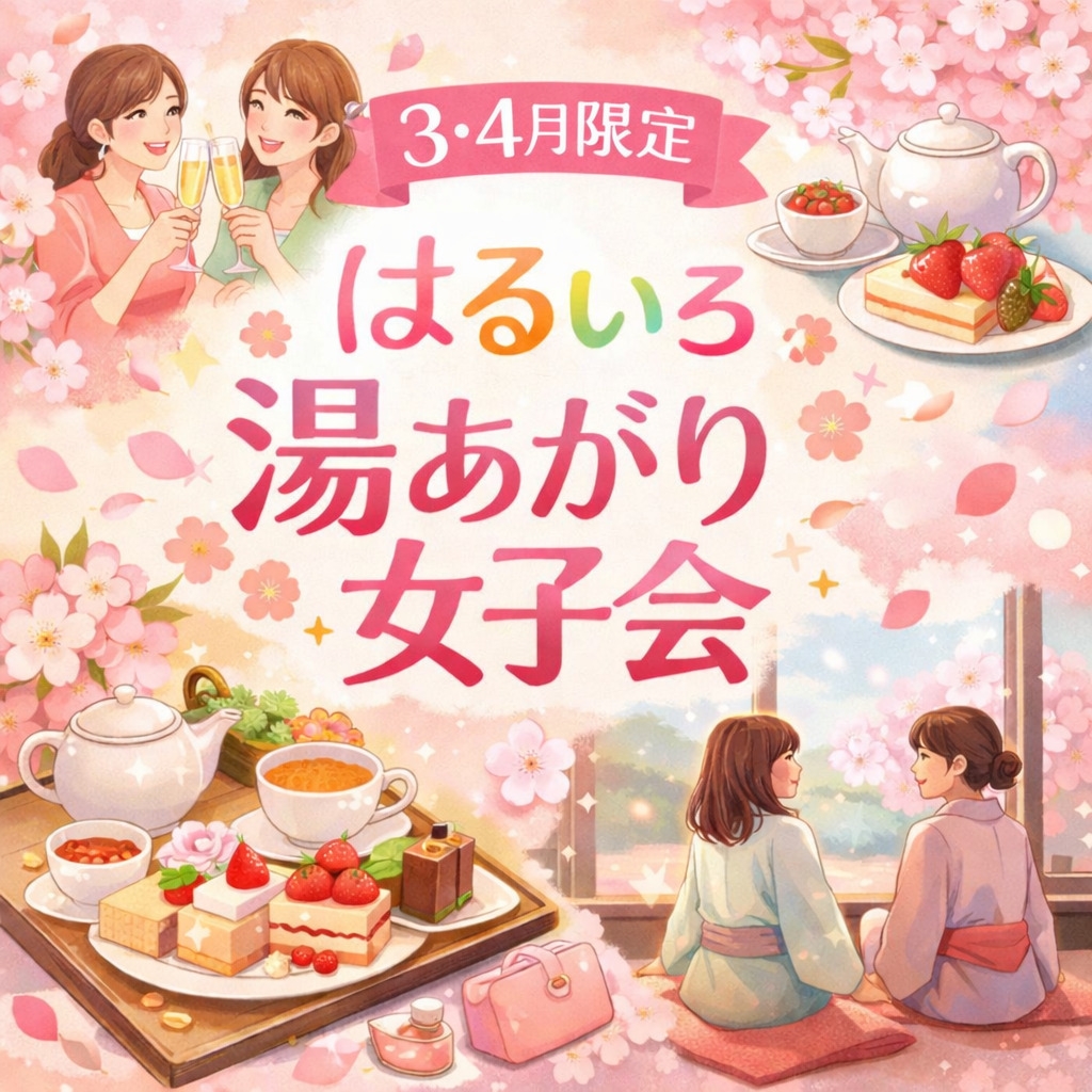 ３・４月限定　はるいろ湯あがり女子会プラン