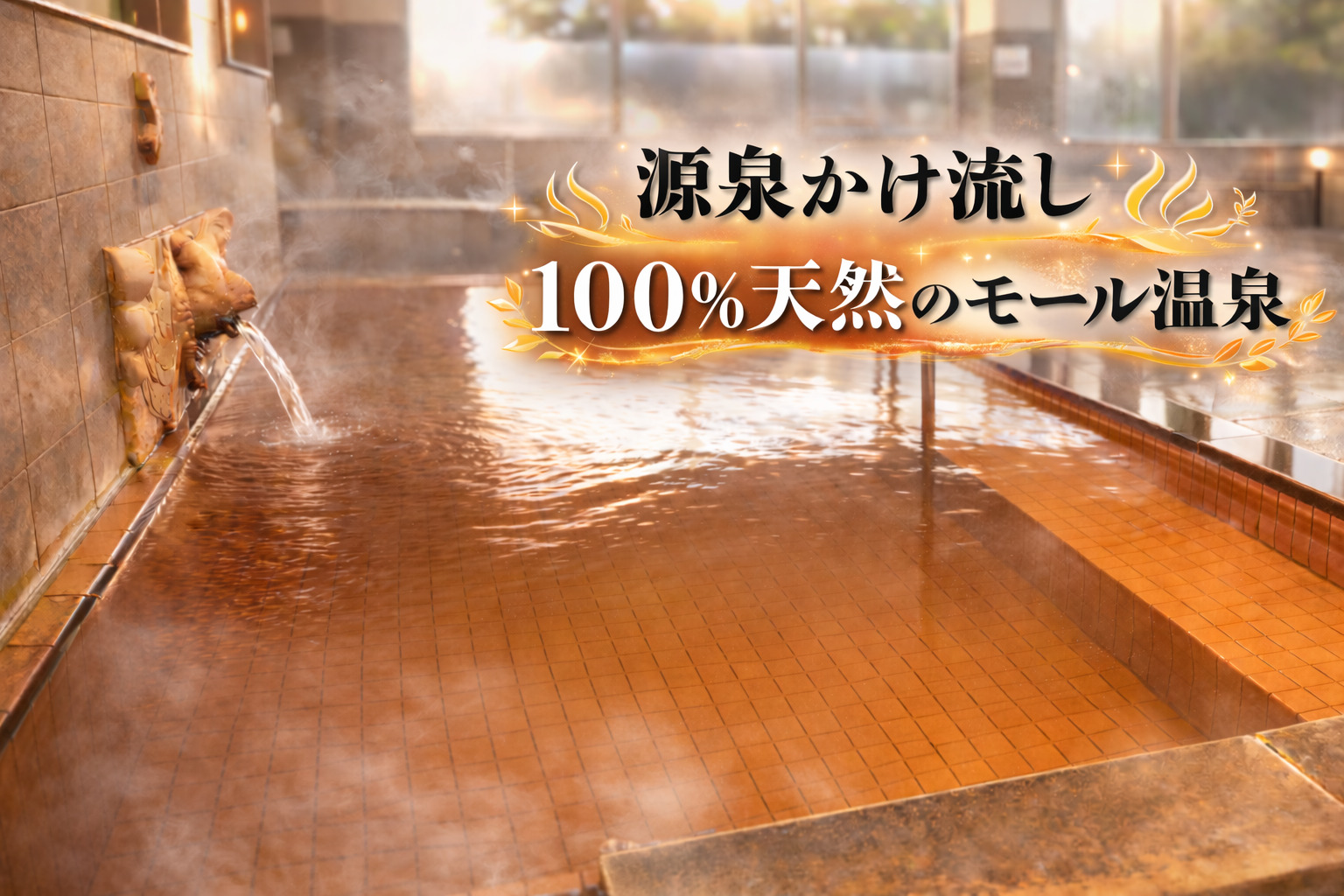 世界に2つしかない！天然モール温泉で疲れを癒す。十勝に点在するモール温泉は、植物性の有機物を多く含んだ、肌あたりのやさしいお湯が特徴です。