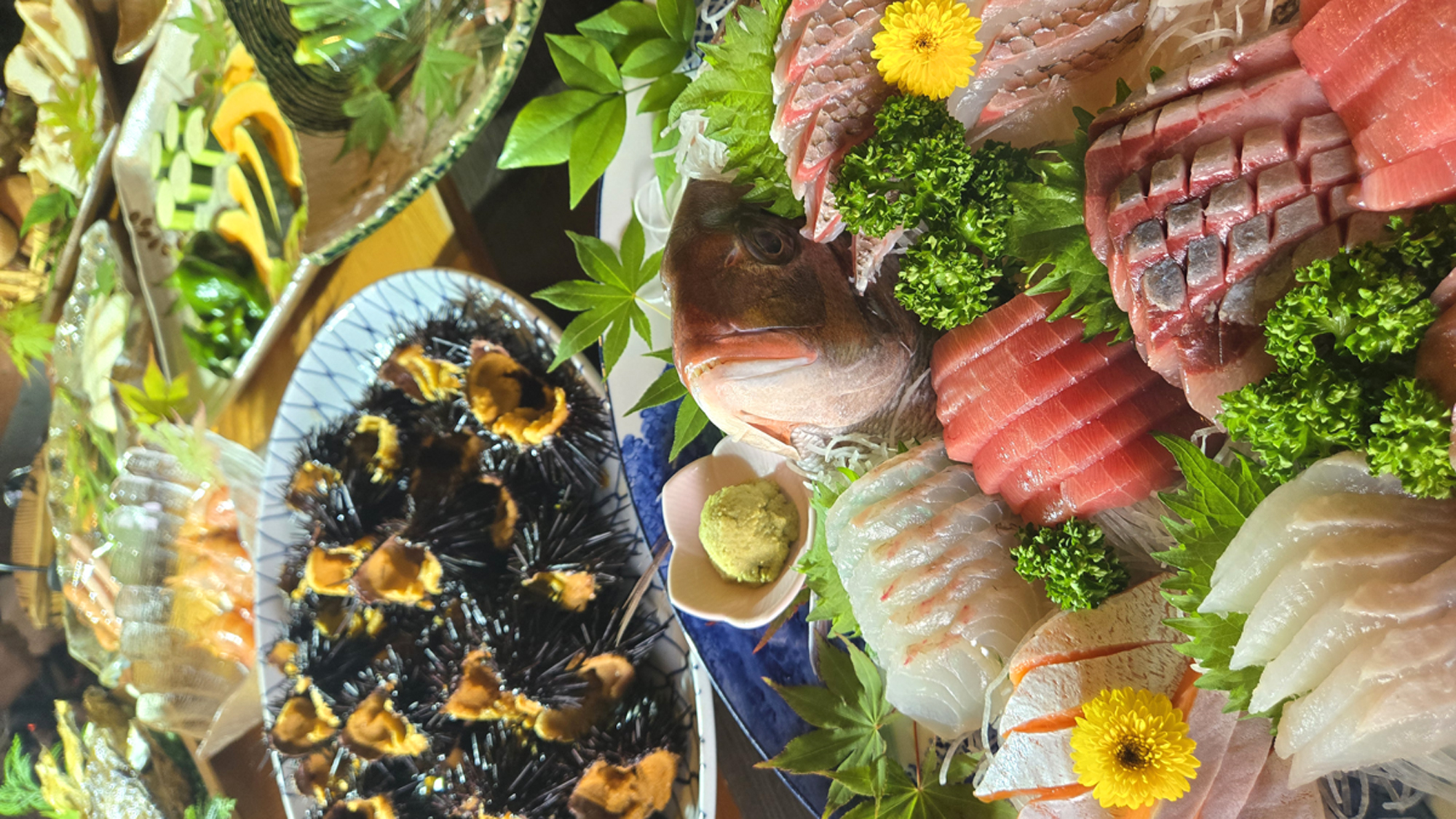 【食事】2026年　新鮮で濃厚絶品甘いウニ（殻付き盛）