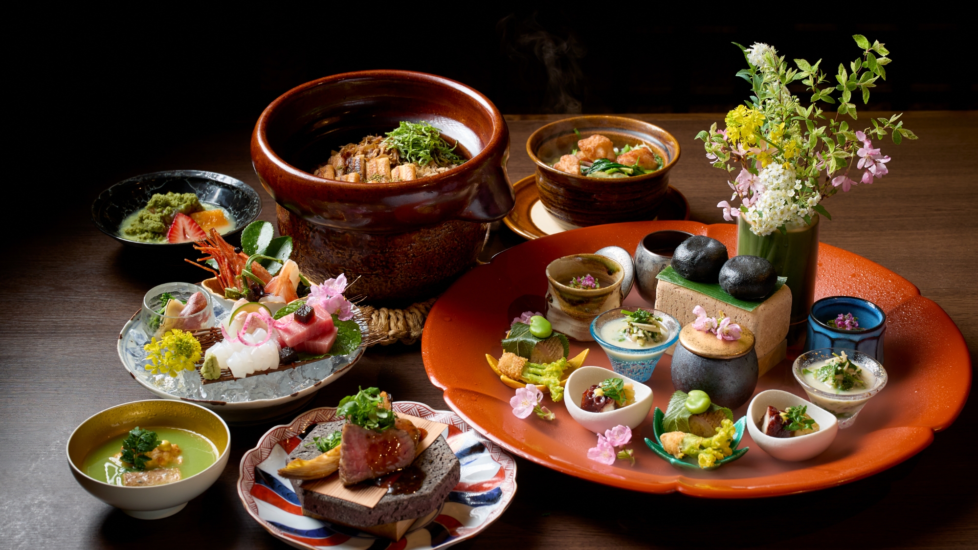 箱根・翠松園の日本料理の一例