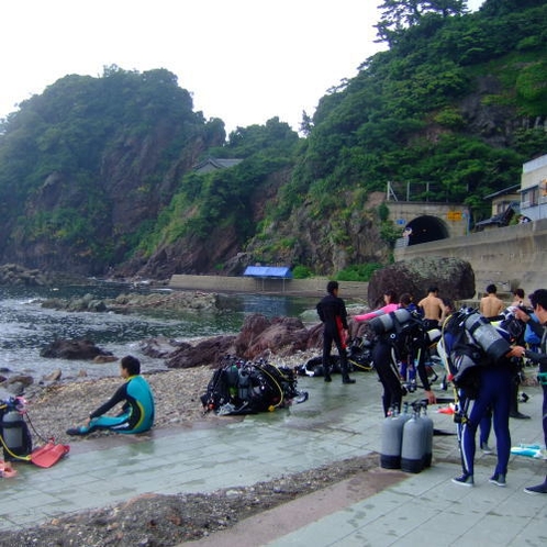 浜富前の海にて