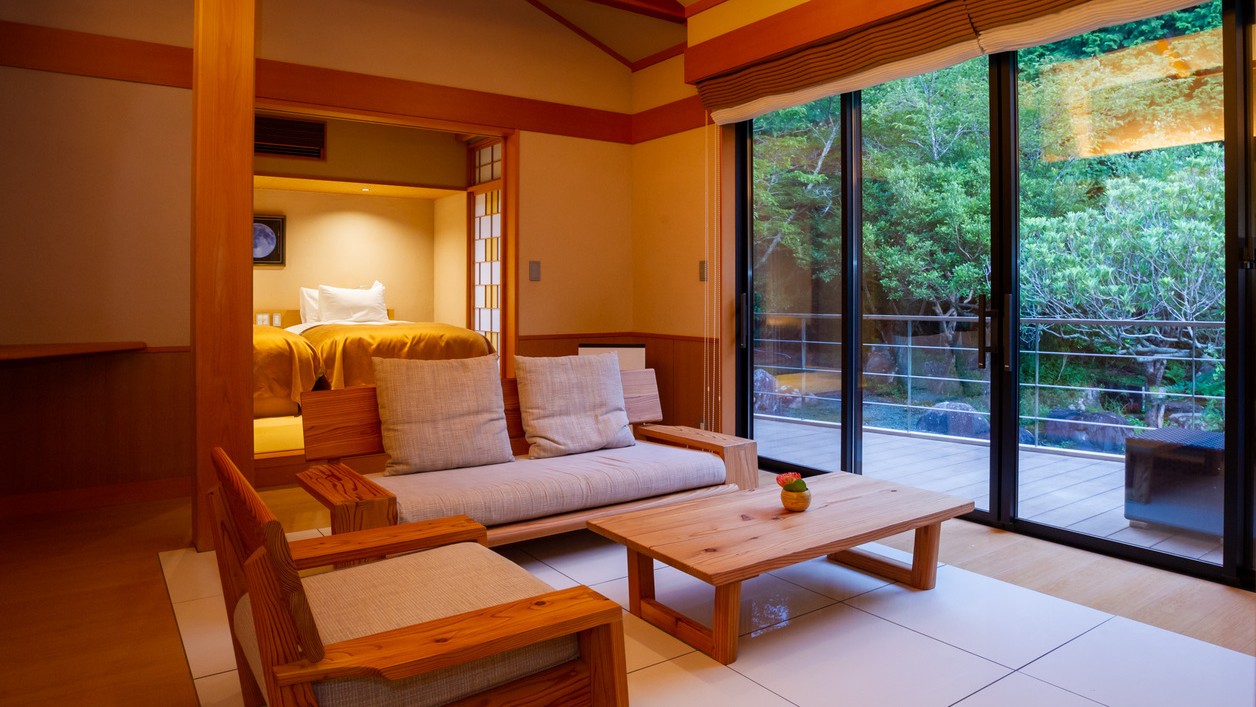 客室の一例　月の風情をうつした趣のことなるお部屋