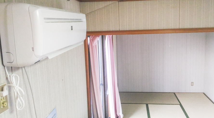 各部屋にエアコン完備