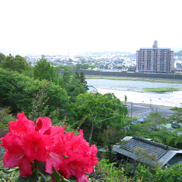 【山頂からの景色】球磨川が一望できます。