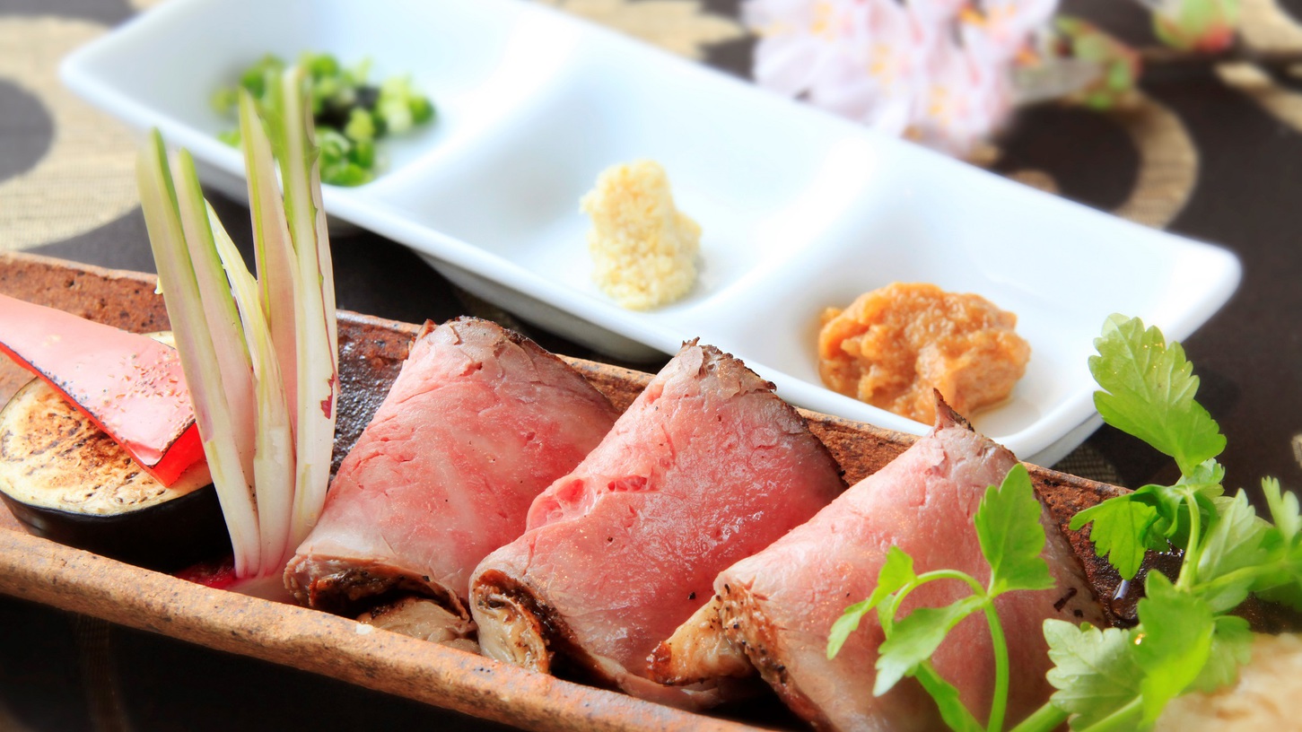 メインの静岡牛TENSUIローストビーフ(一例)