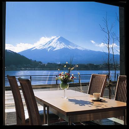 餐厅的富士山