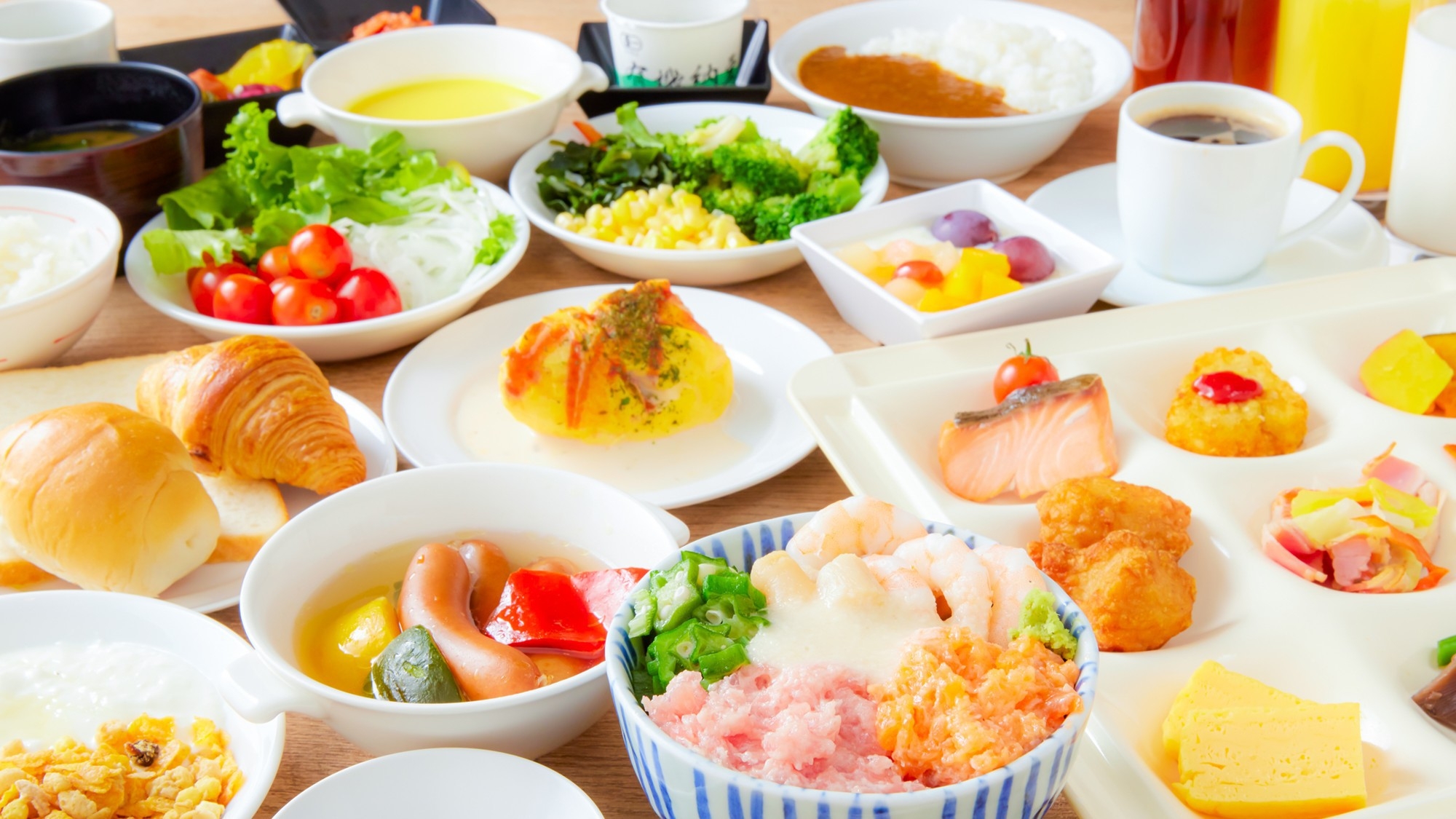 【15％OFF】【楽天スーパーSALE】30品目以上の和洋バイキング！美味しい朝食で活力チャージ♪