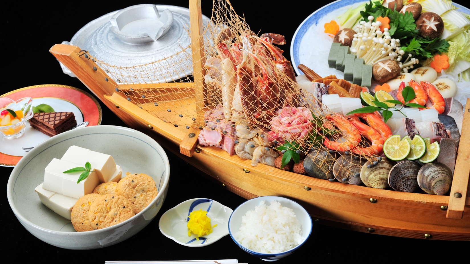 【夕朝食付・贅沢金閣鍋】　海の幸たっぷり！然林房オリジナル寄せ鍋★