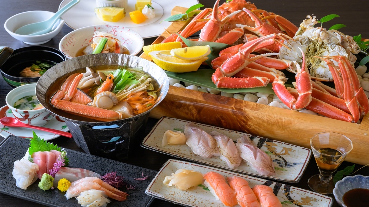 【新登場★冬の蟹1杯＆海鮮カニ鍋〜冬のご馳走プラン】ずわい蟹まるごと1杯に蟹鍋も！贅沢な冬のご馳走を