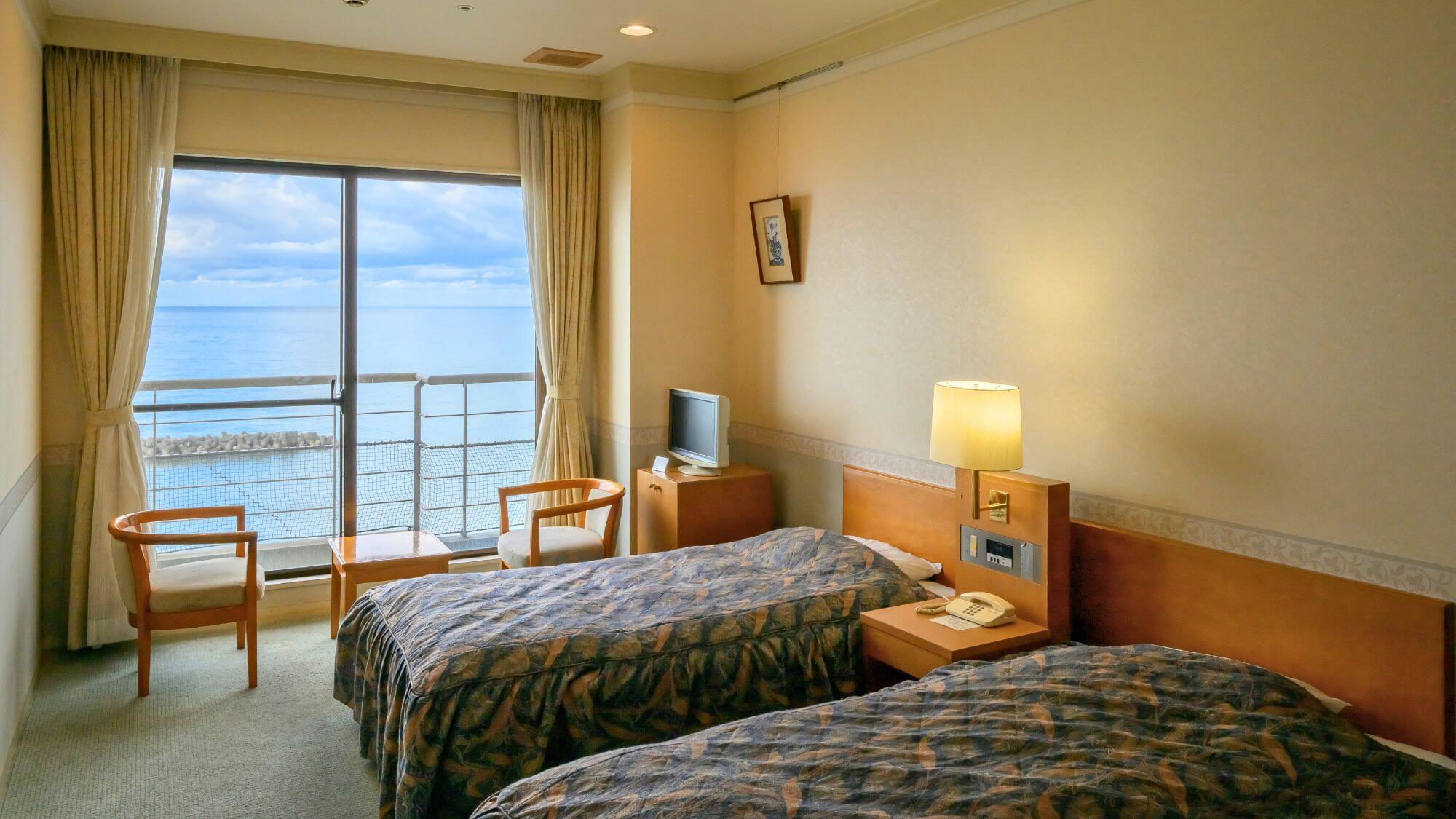 【そよ風館洋室B】ビジネス利用におすすめの洋室ツインタイプです。