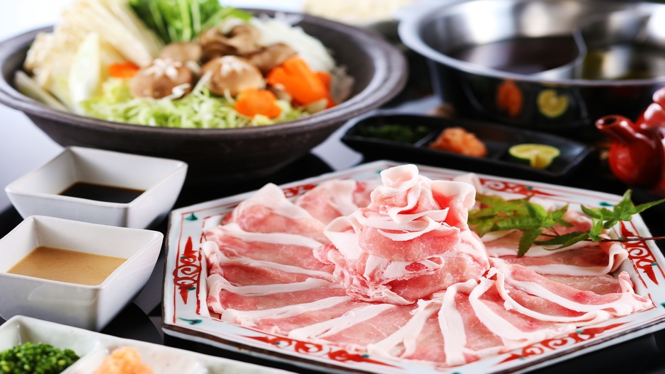 【神戸ポークしゃぶしゃぶプラン】  特製出汁×極上ポン酢＝とろける旨味をご堪能ください