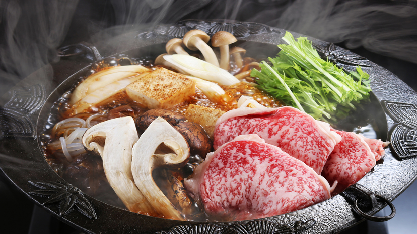 ◆　料理長の秋のお勧め　◆　神戸牛と松茸のすき焼きコース
