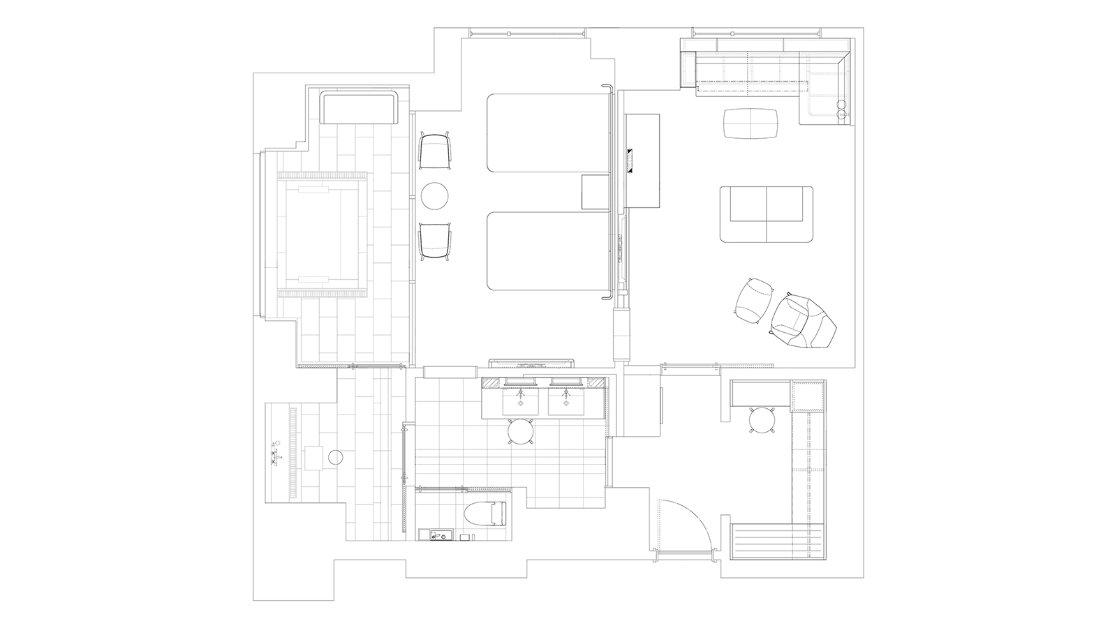 【クラブフロア】コーナービューバスツイン(レイアウト）