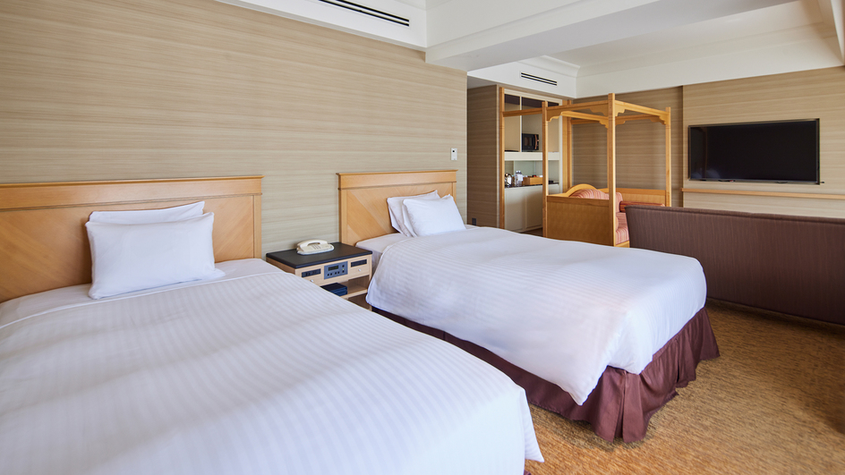 【ファミリープレミアツイン】49平米・8階。お子様連れの宿泊におすすめ。