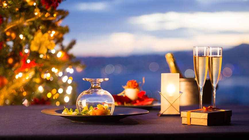 ＜クリスマス2025＞ノクターン★ホテル最上階レストランでXmas特別ディナー＆朝食ブッフェ