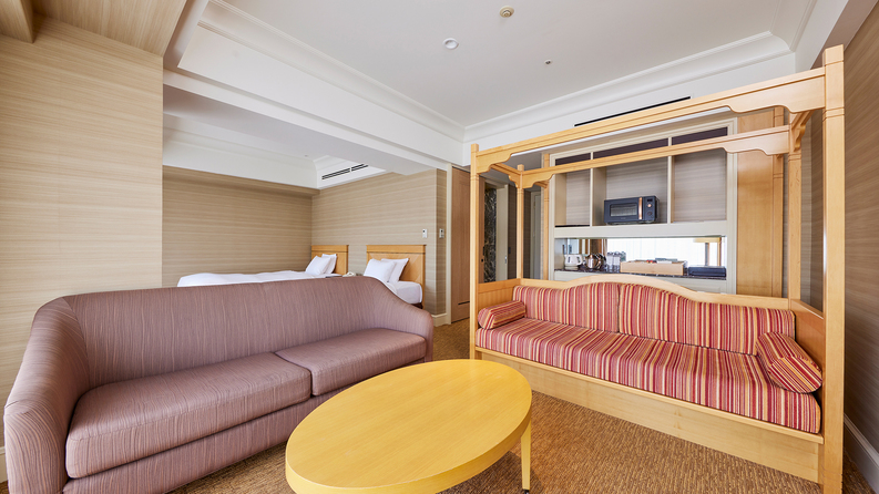 【ファミリープレミアツイン】49平米・8階。お子様連れの宿泊におすすめ。