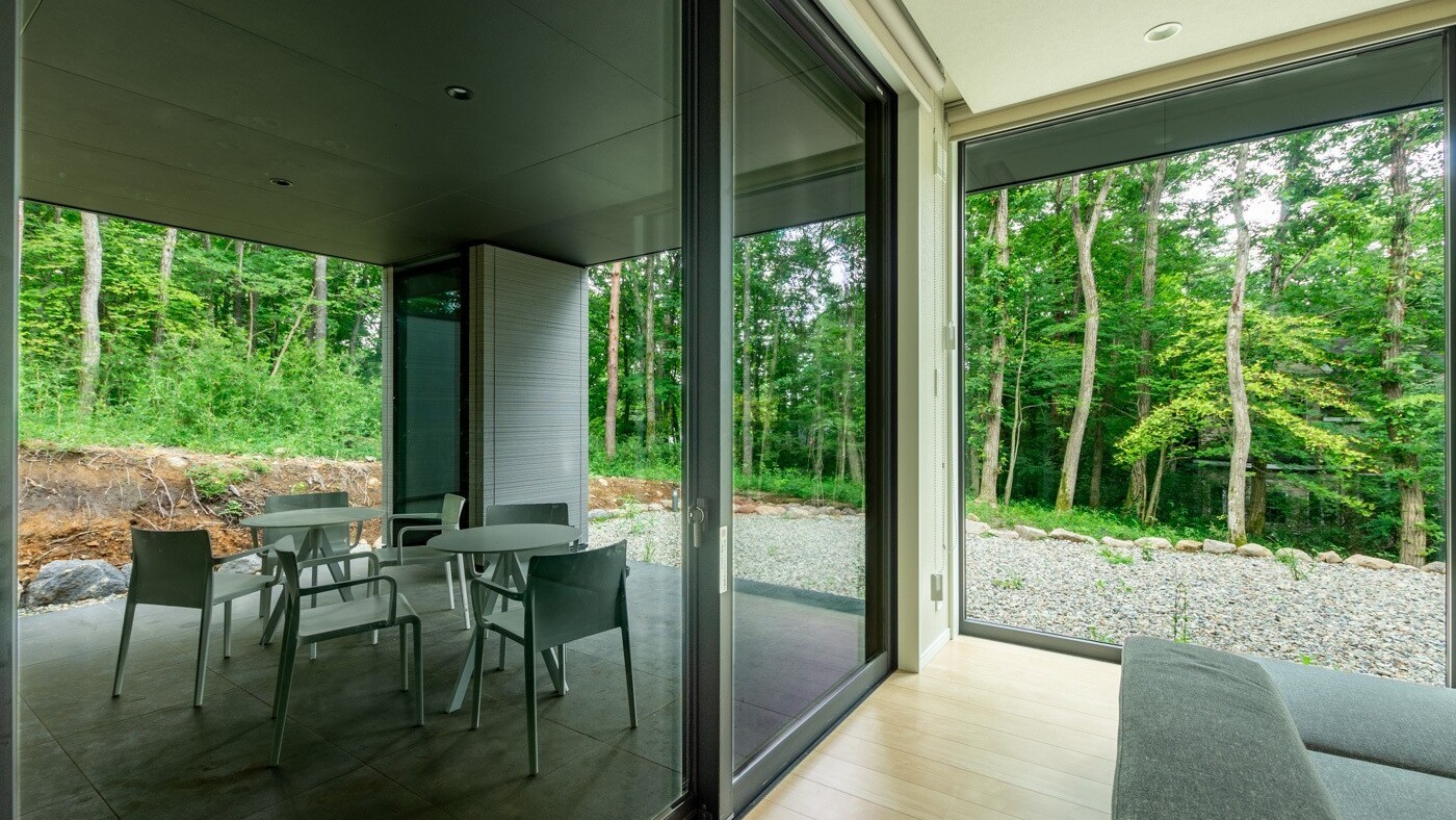 Grace modern ONSEN 屋根付きテラス