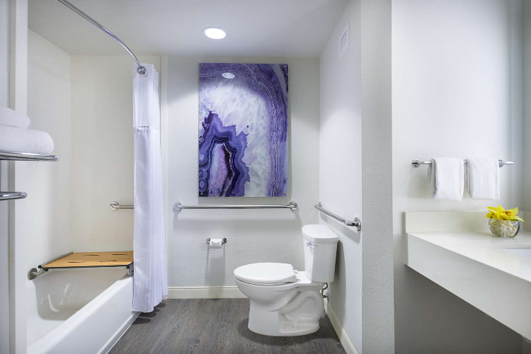 2クイーンベッド アクセシビリティ バスタブ付 バスルーム 一例