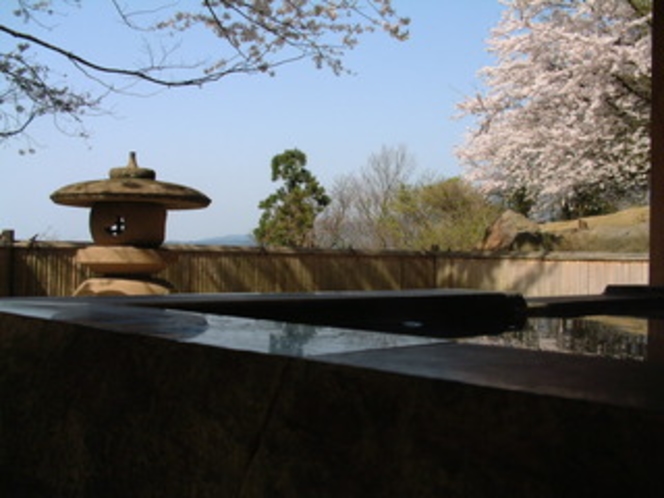 桜の本館露天風呂