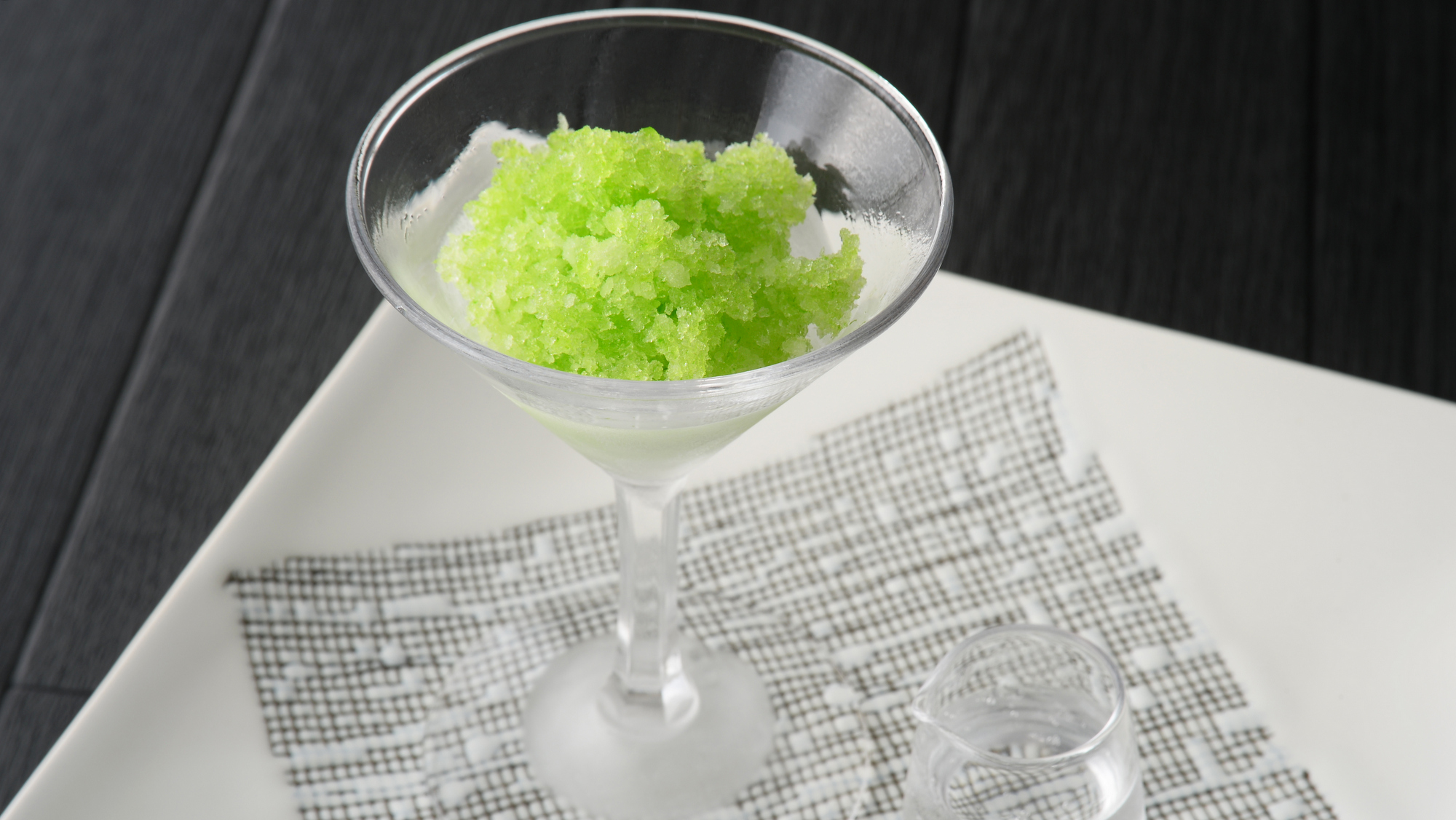 【BS2026春】お口直し／青梅のグラニテは地元産「ハコダテニキテクダサイダー」をかけて