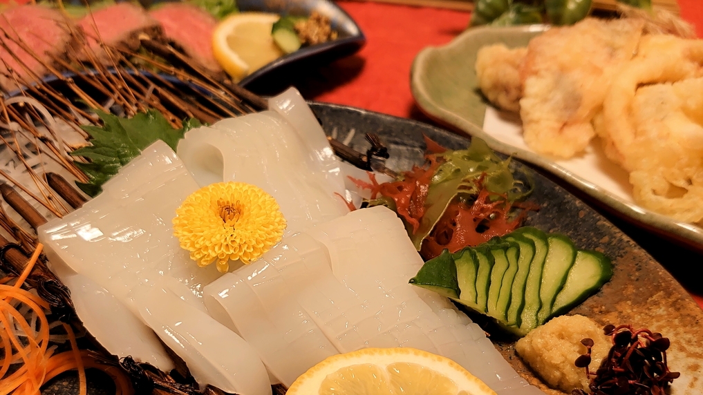 （冬季）【ライトプラン】お魚派の方はこちら／新鮮な白いかをお造里で楽しむ＜◆白いか御膳＞