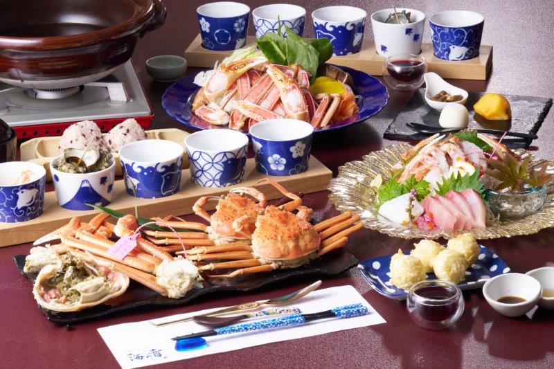 【まんぷくカニコース】茹で蟹やセコ蟹も付いて、満腹間違いなし！