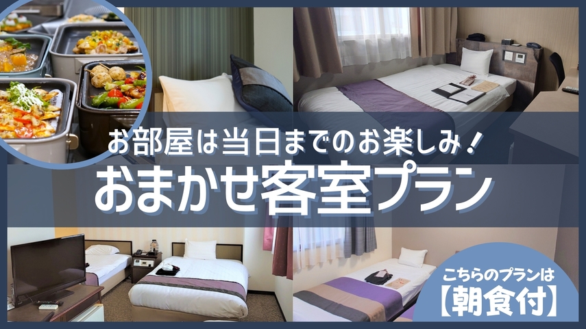 どのお部屋になるかはお楽しみ！お得ステイプラン【朝食付】
