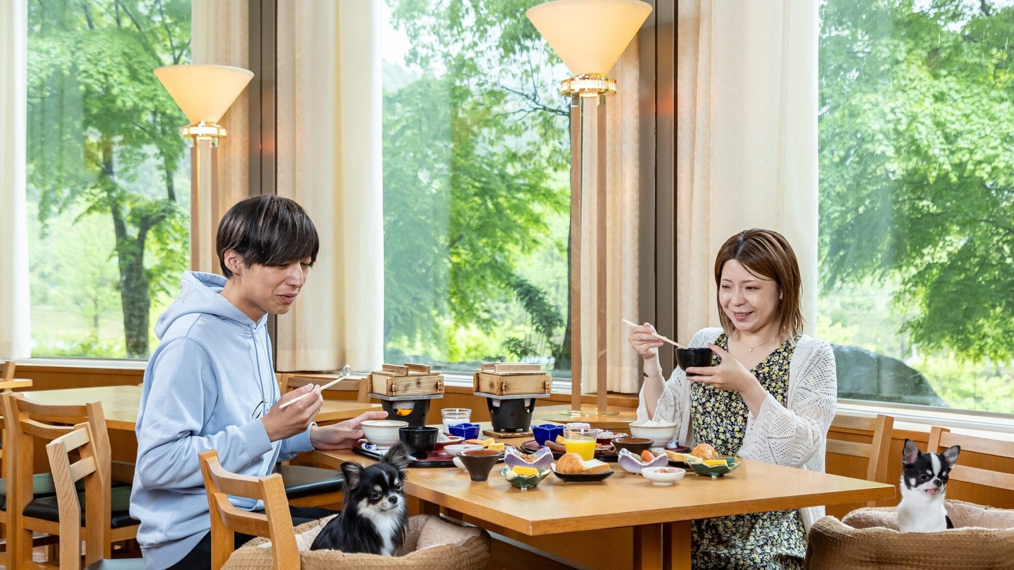 【松阪牛炙り寿司付き】清流の川魚と季節の食材を味わう｜季節の会席＜愛犬同伴歓迎＞