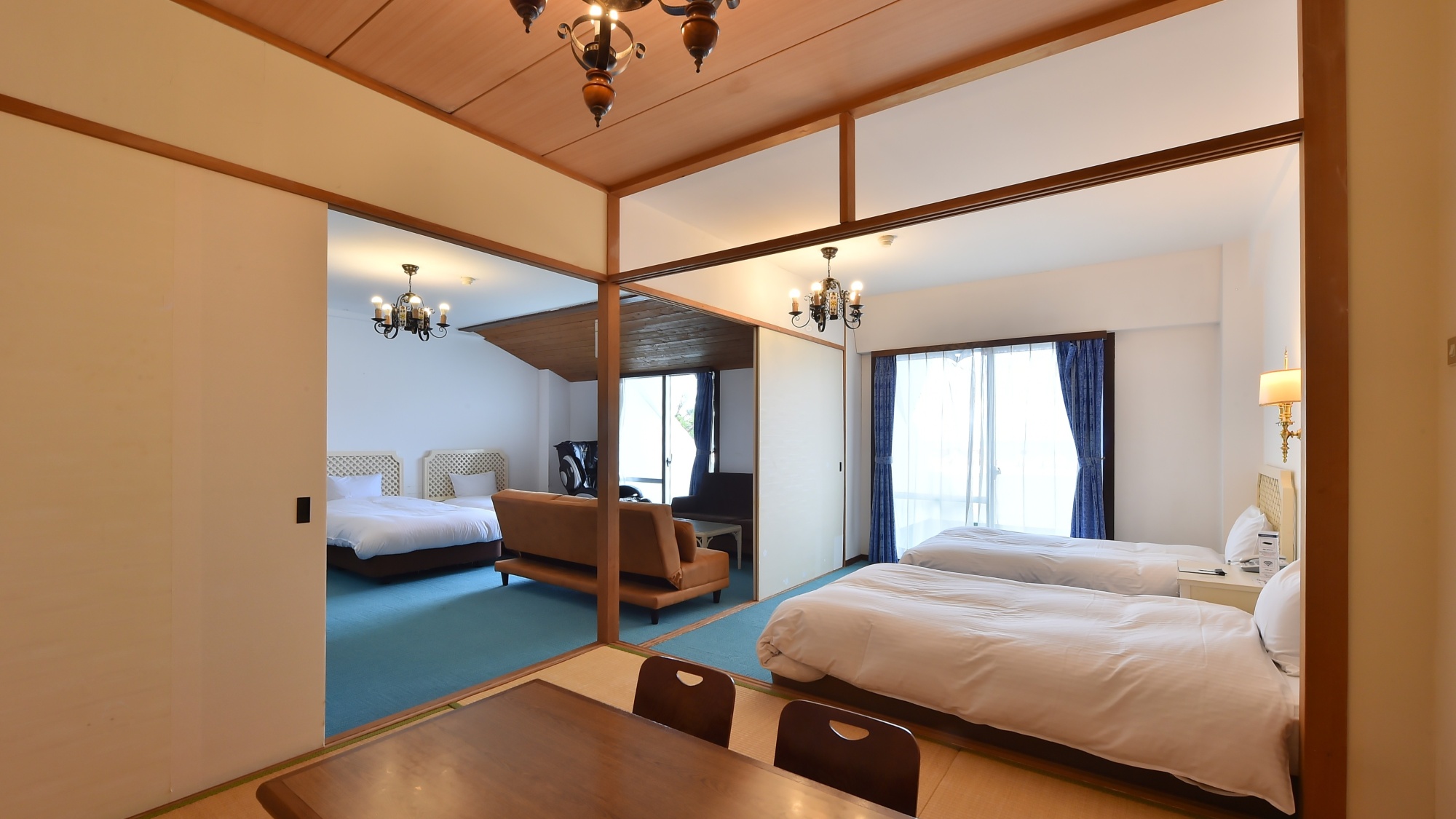 オーシャンビュー　ホテル棟4F和洋室（3〜6名）※ベッド4台