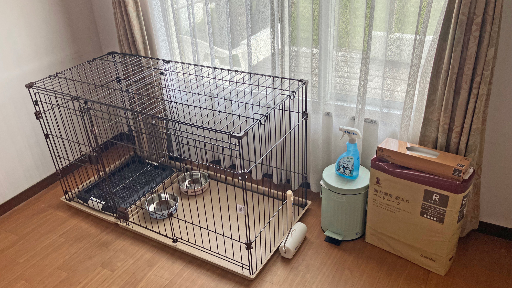わんちゃんと一緒 コテージ　ゲージをご用意