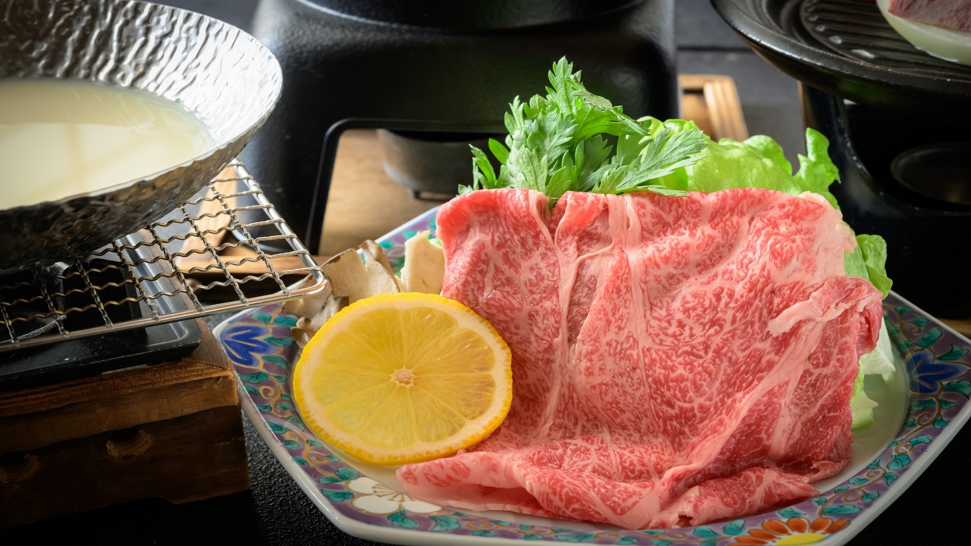 【メインが選べる〇若狭牛陶板かしゃぶしゃぶ】若竹香る春の膳〇春の香り漂う鯛釜飯をご堪能＜春の水仙＞