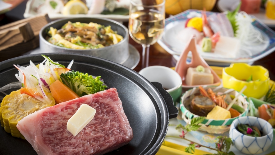 地元福井ならではの食材を使った特選会席料理の一例