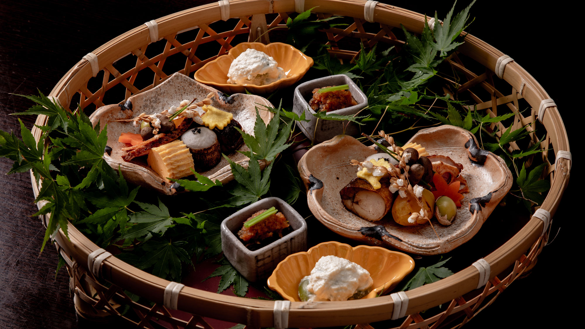 八寸＜秋のお料理＞子持ち鮎旨煮他