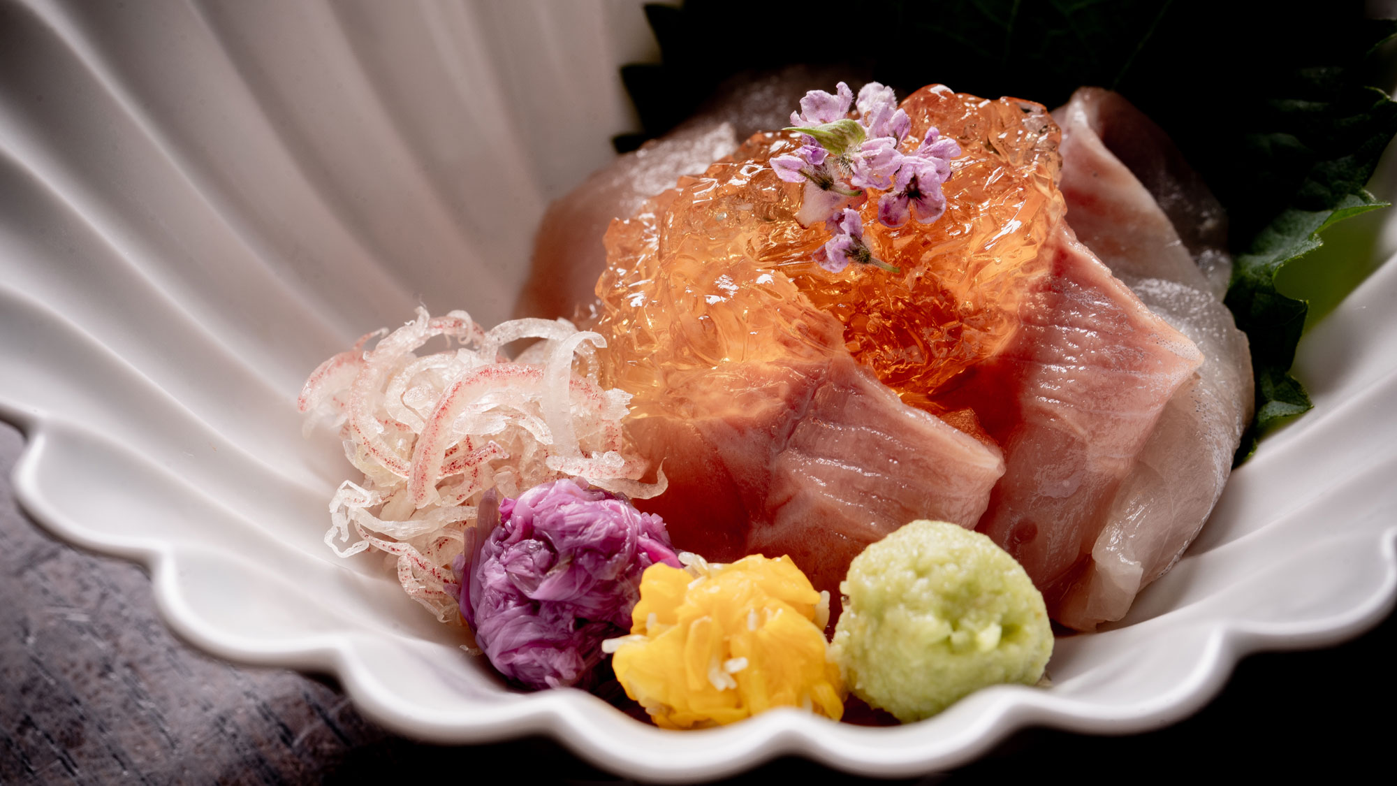 お造り＜秋のお料理＞大岩魚 出汁ジュレ