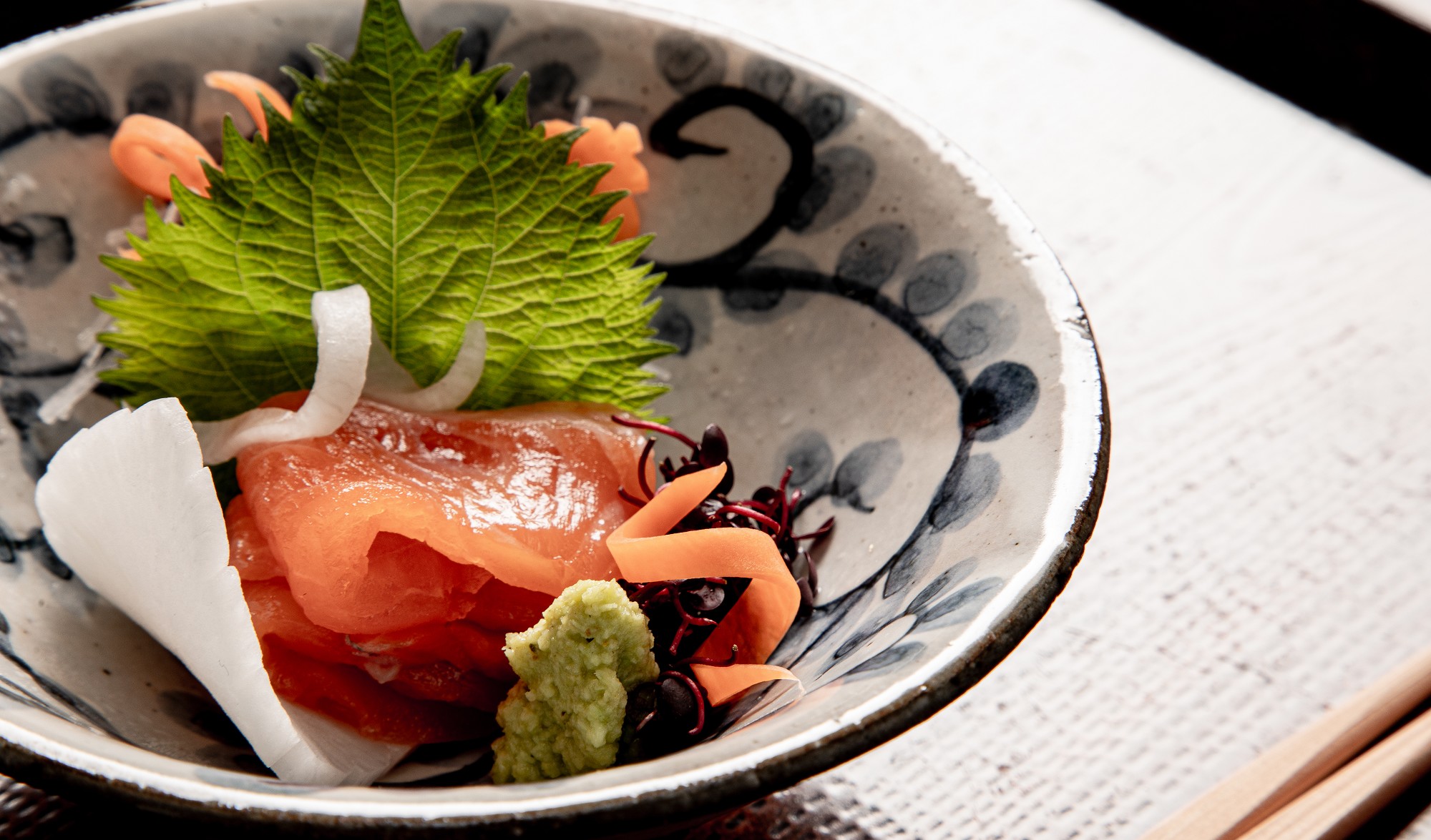 御造り＜冬のお料理＞信州サーモン昆布締め