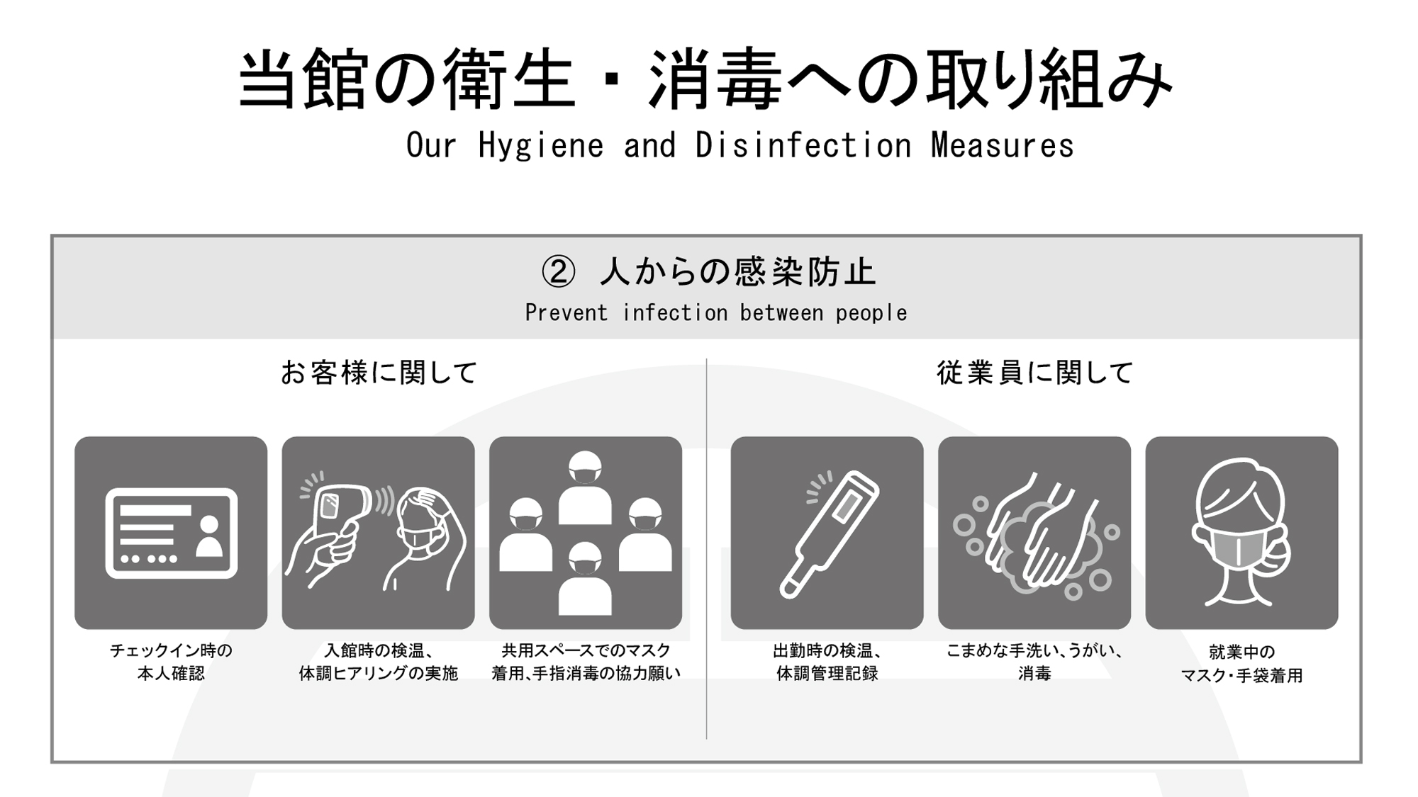 【独自の衛生・消毒プログラム導入】