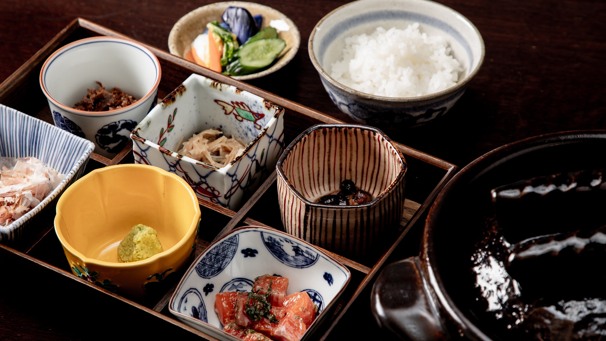 お食事　土鍋ご飯とお供