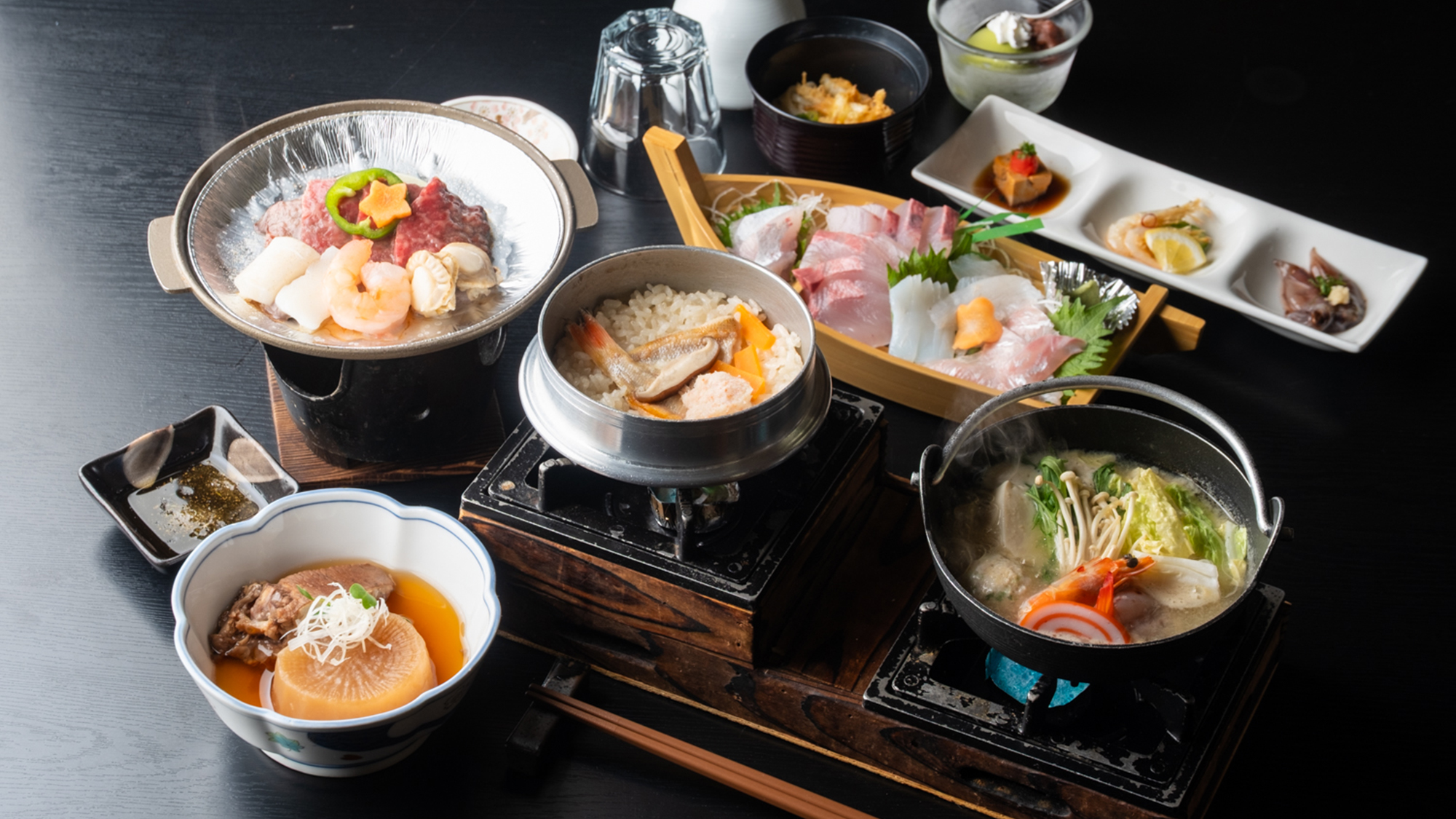 【B】味自慢コース★スタンダード☆大人気！氷見牛♪　骨まで柔らか鰤大根