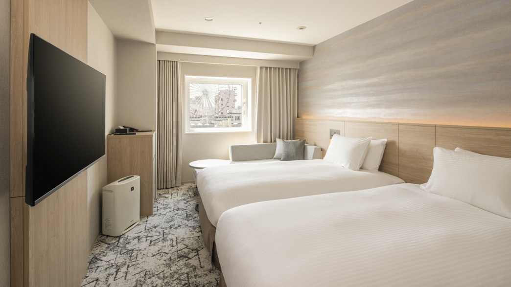 【2025年5月改装】モデレートツイン／23㎡の洋室ツインベッドルームです。