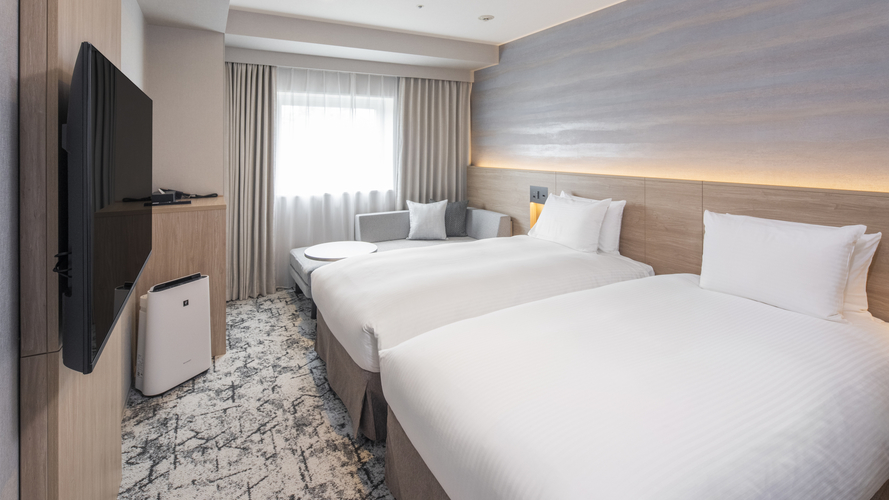 【2025年5月改装】モデレートツイン／23㎡の洋室ツインベッドルームです。ユニットバス。