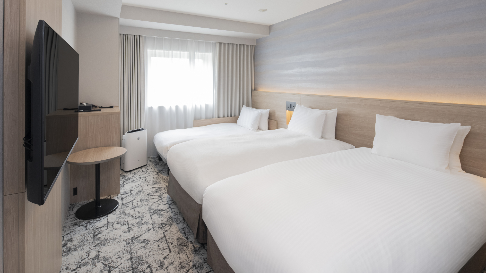 【2025年5月改装】モデレートツイン＋ソファベッド／3名利用時はソファベッドをご用意いたします。