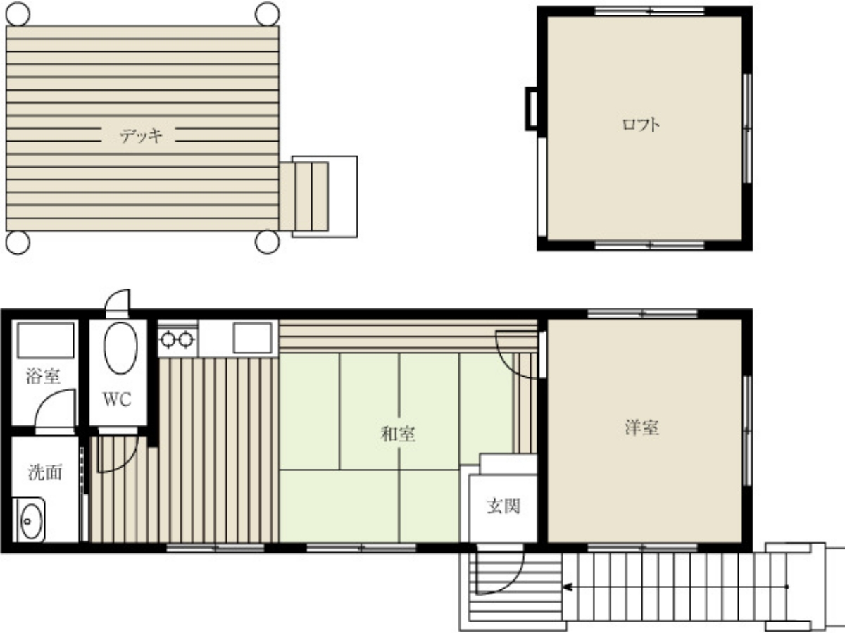 【四の棟　伍の棟】間取り