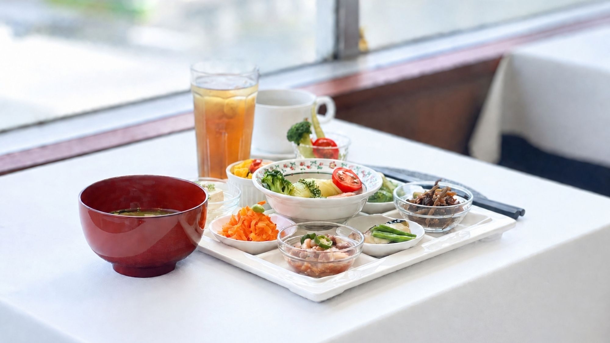 【平日限定】朝食リニューアル★彩り豊かな全9品ワンプレート＋アルコールドリンク特典付！【朝食付】