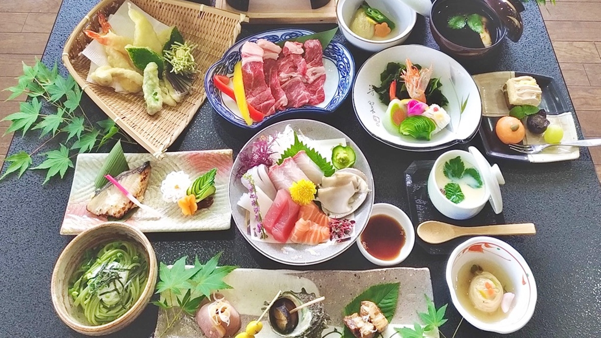 【2食付＜竹会席＞】自然の中で遊んだ後はちょっと豪華に！はらぺこさんも大満足