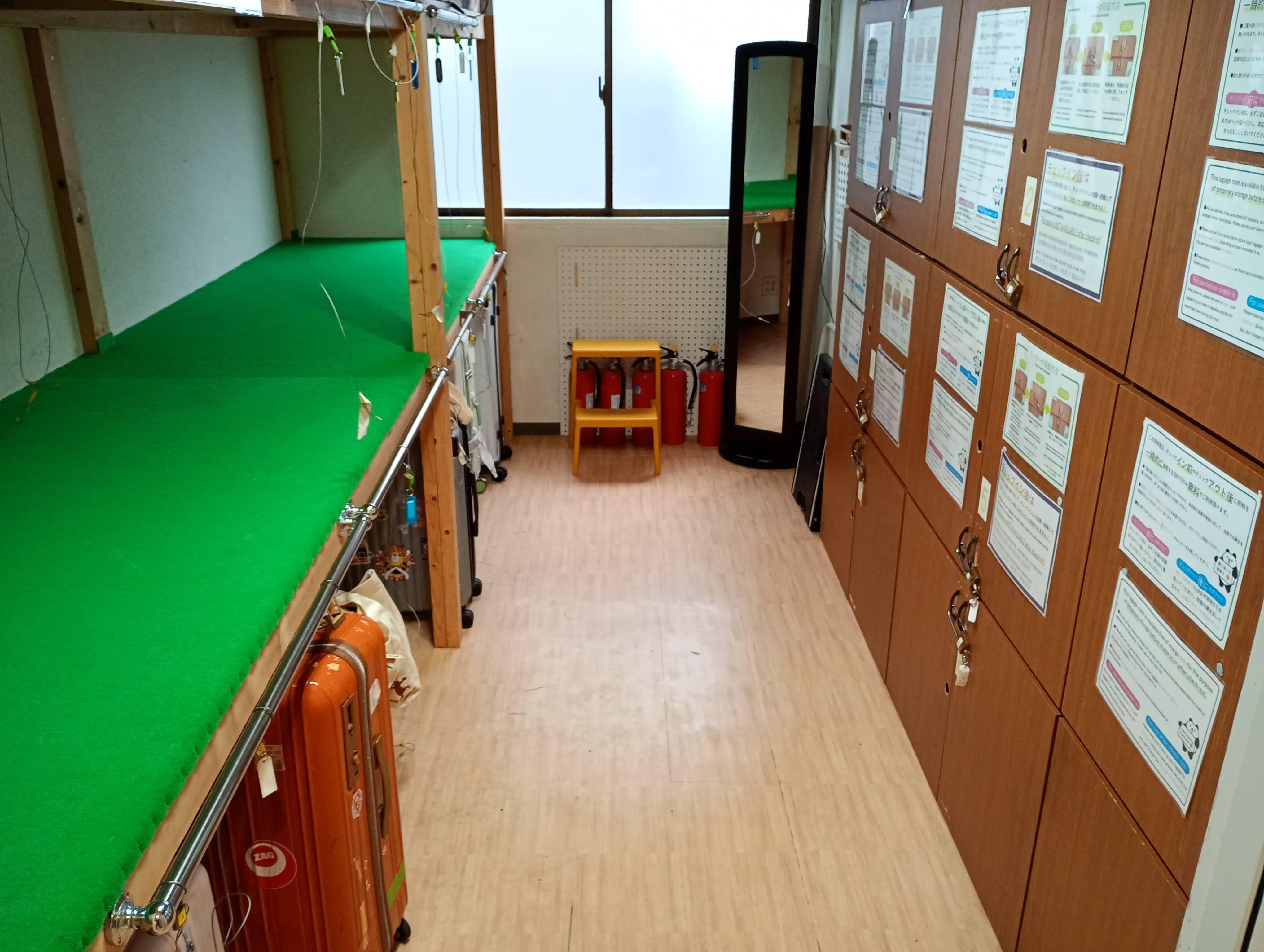 無料で使えるロッカーもチェックイン前、チェックアウト後でも利用可（数に限りがございます）