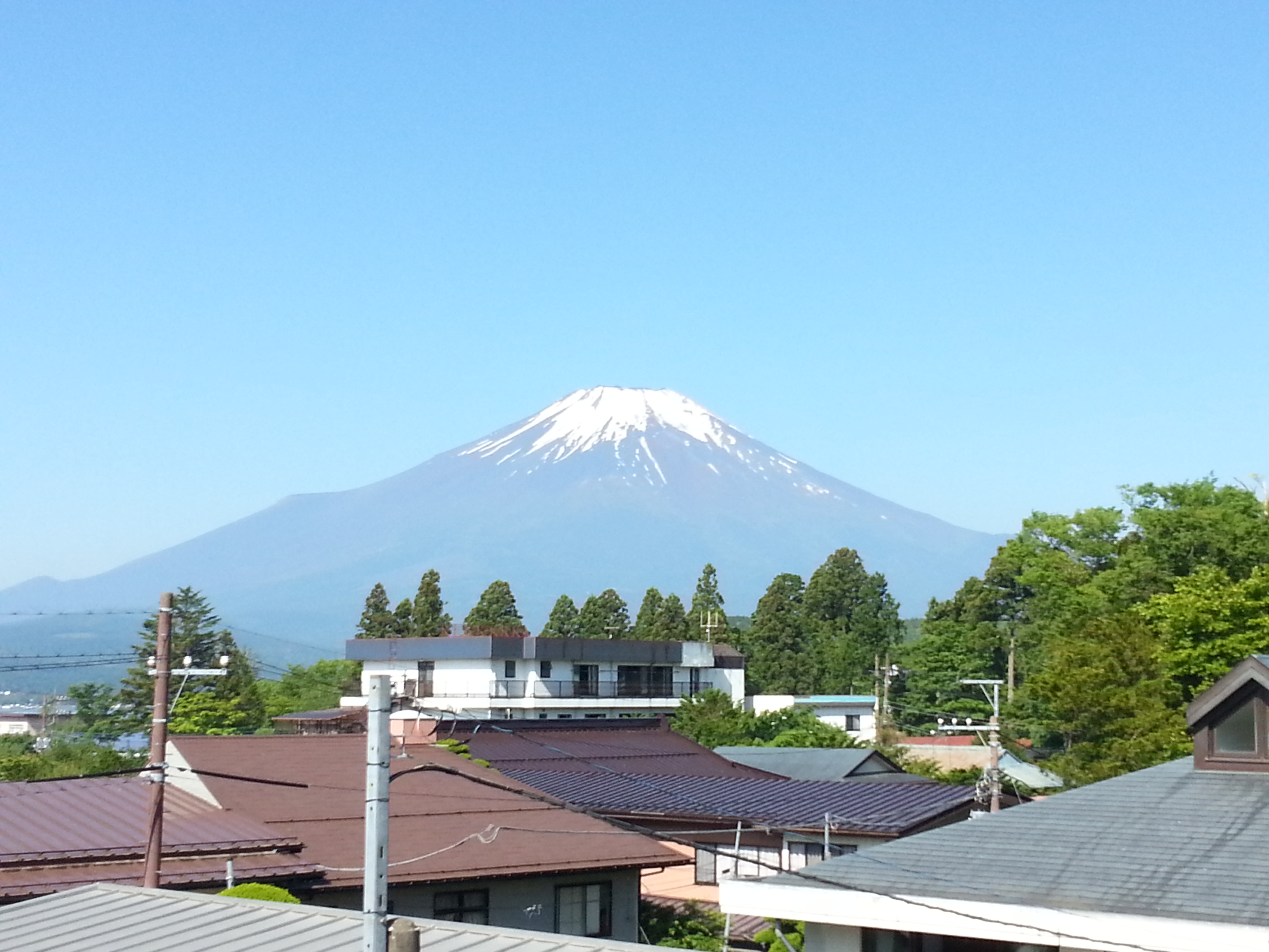 客室より望む富士山